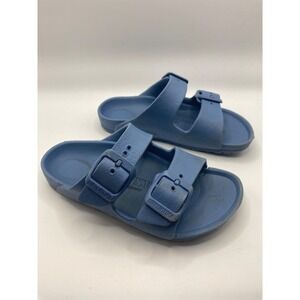 Birkenstock Kids Blue Gizeh Sandals‎ Size 27EU C9US Toddler Slip On (small tear)